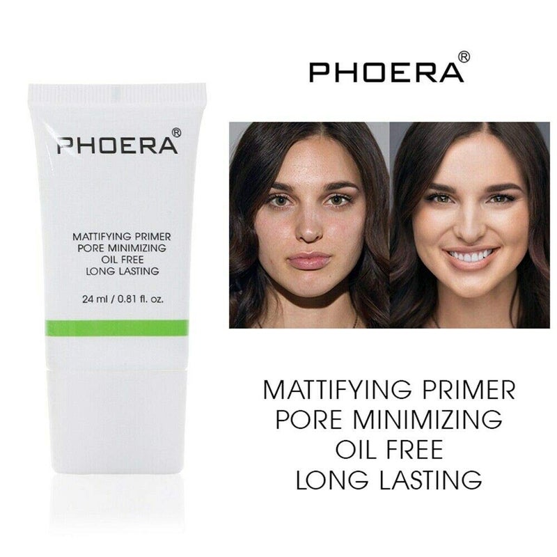 Phoera AQUAPURITY PHOERA FACE PRIMER Flawless Matte Finish Face Makeup Primer Oil Control Full Coverage Make Up Base beauty blender Long Lasting Moisturizing Pores Minimiser & Wrinkle Filler (24ml) - Image 5
